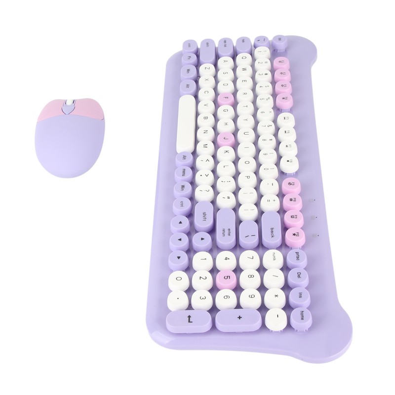 Wireless Keyboard and Mouse 2.4Ghz Connection Cute Keyboard Mouse Set