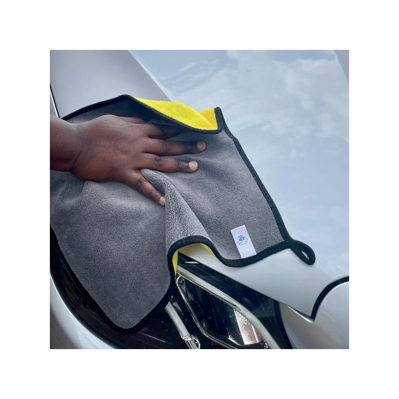 Nuit Premium Car Microfibre Cleaning Towels, Dual-Sided Ultra Absorbent Large