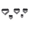 5Pcs Leather Punch Die Set Hollow Diamond Shape Cutting Mold