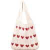 LUHOCIY Beach bag, heart bag, crochet bag, suitable for a