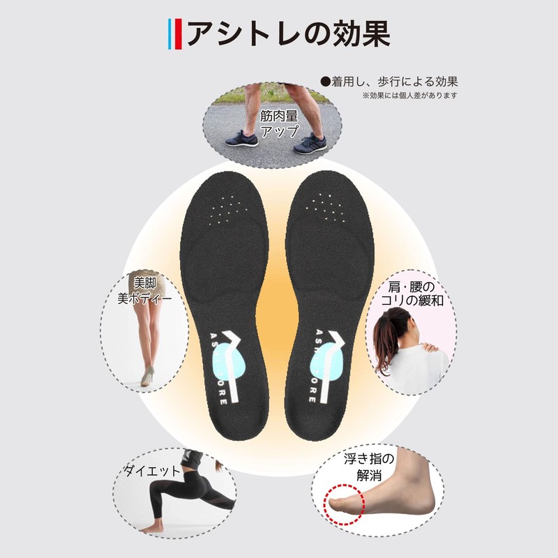 BMZ Functional Insole Asi-Tresport Kids AT-T928 Black 6.3-8.1 inches Children's