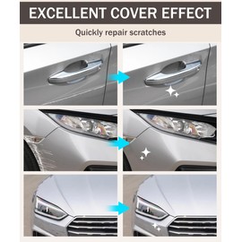 bylikeho Paint Pen,Touch Up Paint Pen,Car Accessories,Erase Car Scratches,Car Paint,Car Paint Scratch Repair,Touch Up Paint for Cars,Car Scratch Remover Pen,Quick and Easy Car Scratch Repair (Silver)