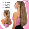 YUMOREAL Drawstring Ponytail Extension 26inch Long Fluffy Wavy Hairpiece for