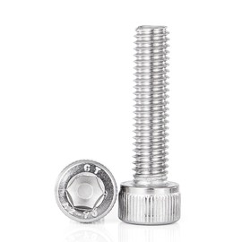 M4-0.7 x 25mm Socket Head Cap Screws Bolts, Stainless Steel 304, Machine Metric Allen Hex Drive, Bright Finish, Fully Threaded, 50PCS