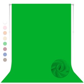 Green Screen Backdrop for Photoshoot, Professional Photo Backdrop Background Curtain for Product Photography，Portraits, Wedding, Party, Live Streaming Video Recording 10X10 FT(Background Only)