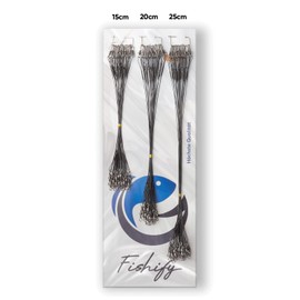 Fishify® Fishing Line | 72 Pieces | Stainless Steel Leader | Steel Leader Pike | Steel Leader | Fishing Accessories Leader | Leader Line Steel | Leaders with Swivels for Predatory Fish such as Pike