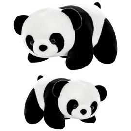 YEIUZPT Panda Plush Toys, 2PCS Panda Plushie Doll 25+35CM Stuffed Animals Plush Pillow Animals Squishy Pillows Teddy Soft Toys Sleeping Hugging Pillow Stuffed Animal Gift for Kids