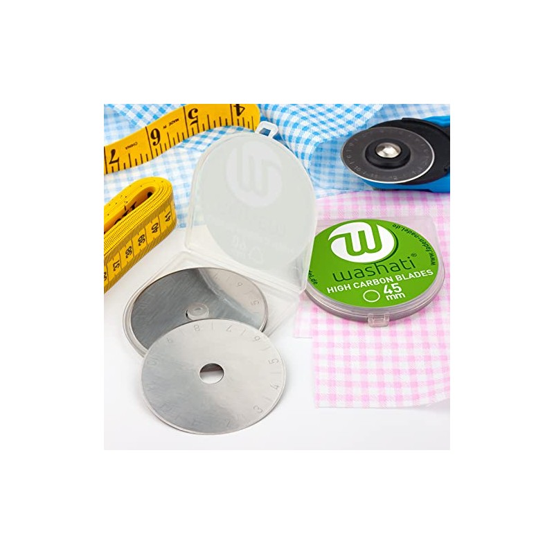 Washati 45 mm Rotary Cutter Blades, Round Hole, Replacement Blades