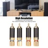 4Pcs RCA Sound Plug Carbon Fiber Gold Plated Oxidation Resistance