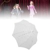 Lace Wedding Umbrella Romantic Embroidery Flower Bridal Umbrella Ergonomic Handle