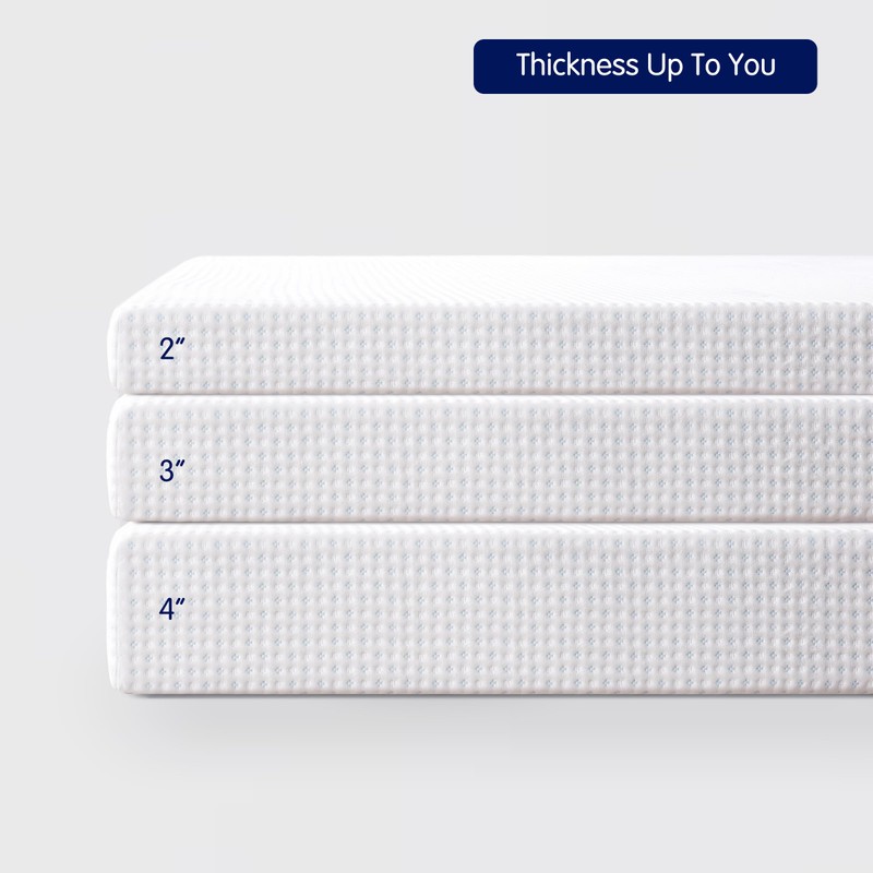Subrtex Mattress Topper, Twin XL Memory Foam Topper with Cover,