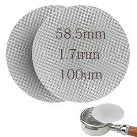 Espresso Puck Screen,Joogee 2 Packs Coffee Portafilter Puck Screen Metal Coffee Reusable Filter for Espresso Portafilter Filter Basket,58.5mm - 1.7mm Thickness 100μm - Stainless Steel