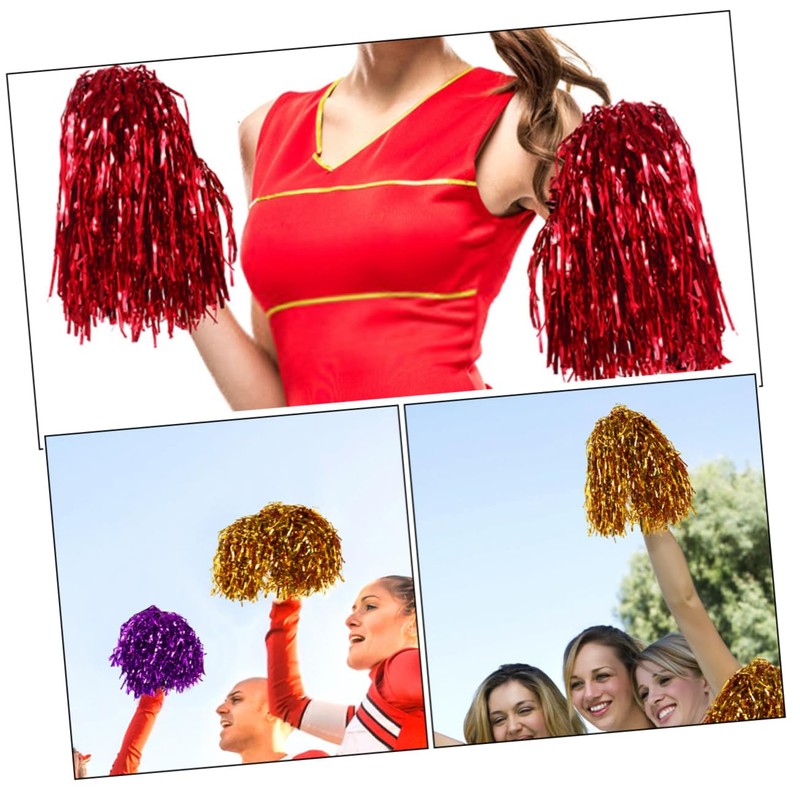 Kisangel Cheer Pom Poms 28pcs for Cheerleading Competitions Dance Performances