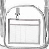 Backpack Schoolbag PVC Waterproof Gray Transparent Large Capacity for School