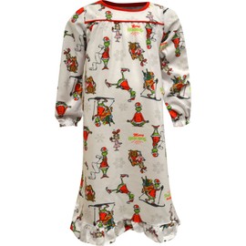 Komar Kids Baby Girl's Grinch Nightgown (Toddler) White 4T