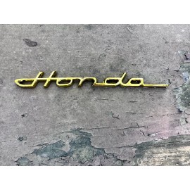 CUSTOM Emblem Old Vintage Script Badge Classic Decal Gold Logo Car Auto Moto For HONDA