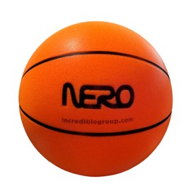 The Incredible B-Ball Silent Play. A Silent Basketball for Indoor Basketball Play, A Foam Basketball, Noiseless Basketball Dribbling Indoor, Silent Ball 7"" (18cm), Orange