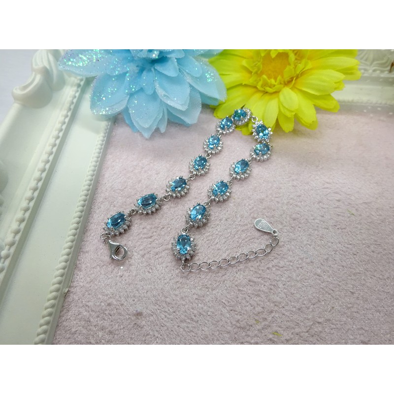 [You and Me Jewelry Box] SV Bracelet, Tanzanite, Blue Topaz,