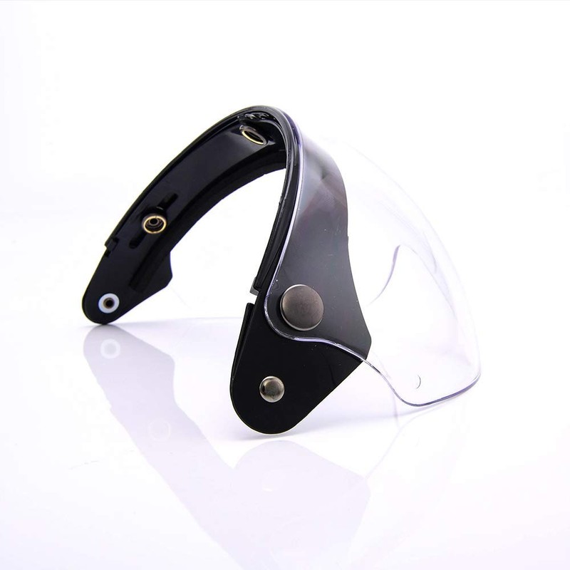 VCOROS Universal Motorcycle Retro Pilot-Style Standard 3 Snap-Button Visor Flip