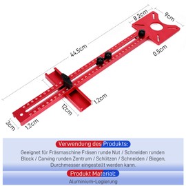3 in 1 Router Tool Milling Groove Bracket, Router Jig, Adjustable Cabinet Template Tool, Cabinet Hardware Jig, Woodworking Wood Router Tool, Router Circle Cutting Guide