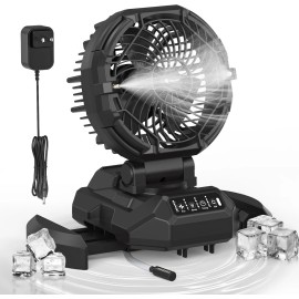 TOOVEM Portable Misting Fan, Outdoor Water Mist Fans, 30000mAh Rechargeable
