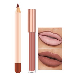 Matte Liquid Lipstick Makeup Set, Matte Liquid Long Lasting Wear Non-Stick Cup Not Fade Waterproof Lip Gloss (08#)