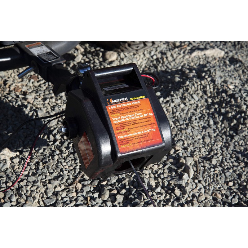 KEEPER KTSL2000RM 12V DC Rapid Mount Portable Winch with Handheld