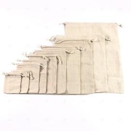 Multipurpose Product Packaging Linen Plain Inner Bag Accessory Travel Pouch Pocket - 8x10cm / 다용도 상품 포장 린넨 무지 이너백 액세서리 여행 파우치 주머니 -8x10cm