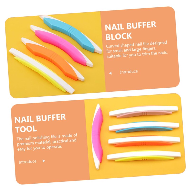 Mikinona Essential Nail Manicure Set 5pcs Nail Files Sponge Strips