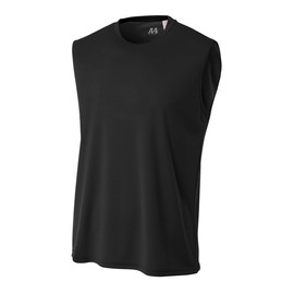 A4 Men's Cooling Performance Muscle Tee, Black, Large