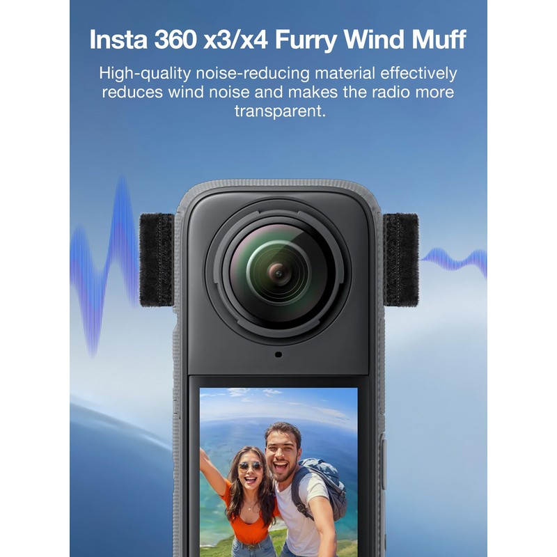 Mic Wind Muff for Insta 360 x3/x4 - Windscreen Reduce