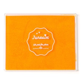 Large Ink Pads for Stamping, Washable Stamp Ink Pad for Rubber Stamps Hand and Footprints, Dog Pet Paw Print Ink Pad, Craft Partner DIY Color for Fabric Wood Paper Scrapbook (Orange)