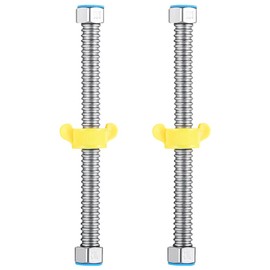 SOESFOUFU 2pcs Bellows water connectors moonshine water heater hose water supply line 1/2 inch water heater supply lines 1/2 corrugated hose 1/2 inch thicken Stainless steel Distiller