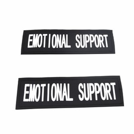 2 Pack Reflective Service Dog Patches with Hook Back for Pet Collar Vest Harness - 3 Sizes