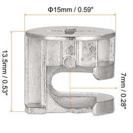 TA-VIGOR 12Pcs Furniture Connecter Cam Lock Nuts Fittings, 15mm x 13.5mm Screw Eccentric Fasteners for Cabinet Drawer Dresser Wardrobe Furniture Panel Connecting, Silver