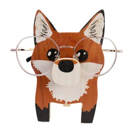 Creative Animal Glasses Stand, Wooden Eyeglass Holder, Spectacle Display Rack, Sunglasses Display Rack for Home Office Desk Decor Accessories (B)