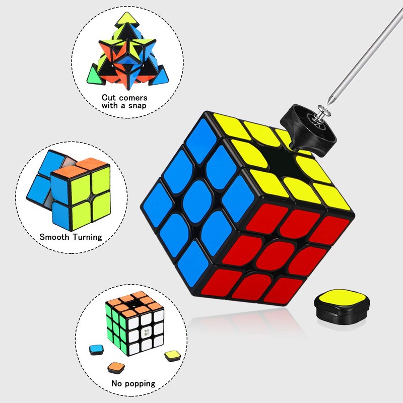 Speed Cube Set, Aitey 2x2 3x3 Pyramid Bundle Magic Cube
