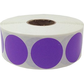 Purple Color Coding Labels for Organizing Inventory 1 Inch Round Circle Dots 500 Total Adhesive Stickers On A Roll