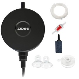 GuKKK Aquarium Air Pump, Nano Silent Mini Oxygen Pump with Check Valve, 0.5 L/Min, Very Quiet < 33 dB Aquarium Accessory for Nano Aquariums