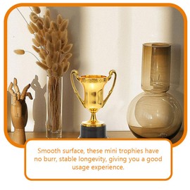NUOBESTY Mini Trophies, 32pcs Mini Trophy Kids Mini Award Trophies Plastic Prize Cup Small Reward Trophy for Kids Competition Games Party Favors