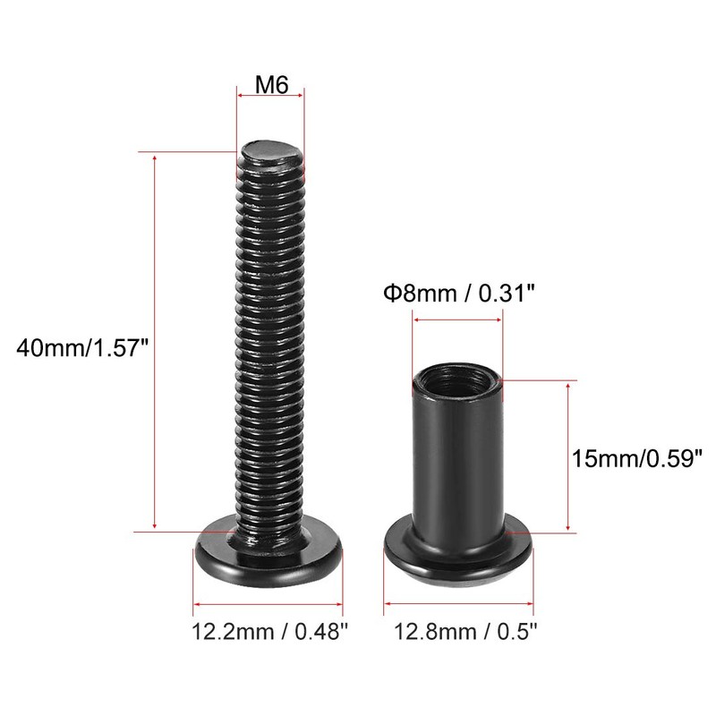 sourcing map Screw Post Fit for 5/16"(8mm) Hole Dia, Male