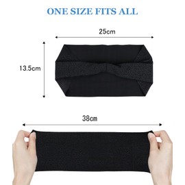 Men's and Women's Turban Style, Wide, 5.3 inches (13.5 cm), Sweat Protection, Antibacterial, Odor Resistant, Stretchy, Headband, Sports, Hair Arrangement, Hair Accessory, Super Soft, For Bathing,
