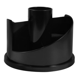 Operitacx Drehbarer Stifthalter aus Kunststoff Schwarz Multifunktionaler Stifte Organizer für Schreibtisch für Stifte Bleistifte und Bürobedarf für Zuhause und Büro