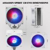 Thermalright Assassin Spirit 120 EVO White ARGB CPU Cooler,TL-S12W-S PWM