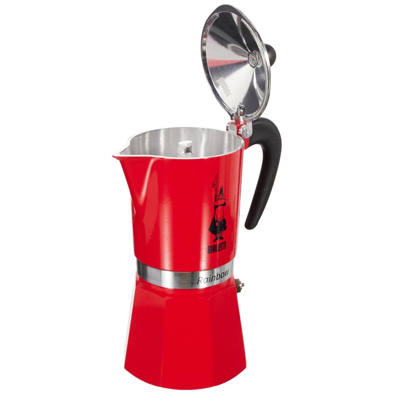 Bialetti Moka Express Rainbow (Red, 6 Cups)