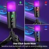 Micrófono Condensador USB+Tipo C, Micrófono de Computadora RGB con Filtro
