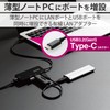Elecom EDC-GUC3H2-B Wired LAN Adapter USB3.1 Gen1 (USB3.0) Type-C USB-C