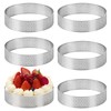 Teokantz 6 PCS Ø 8 cm Crumpet Rings Non Stick,