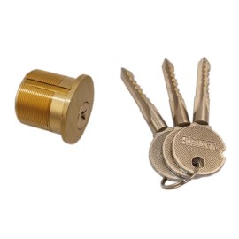 Maxtech Like Wilson 6180 18 Pins Rim/Mortise 1-1/8" Lock Cylinder 3 Cross Keyway