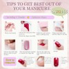 ONPRESS 24Pcs Summer Press on Nails Medium Square Fake Nails